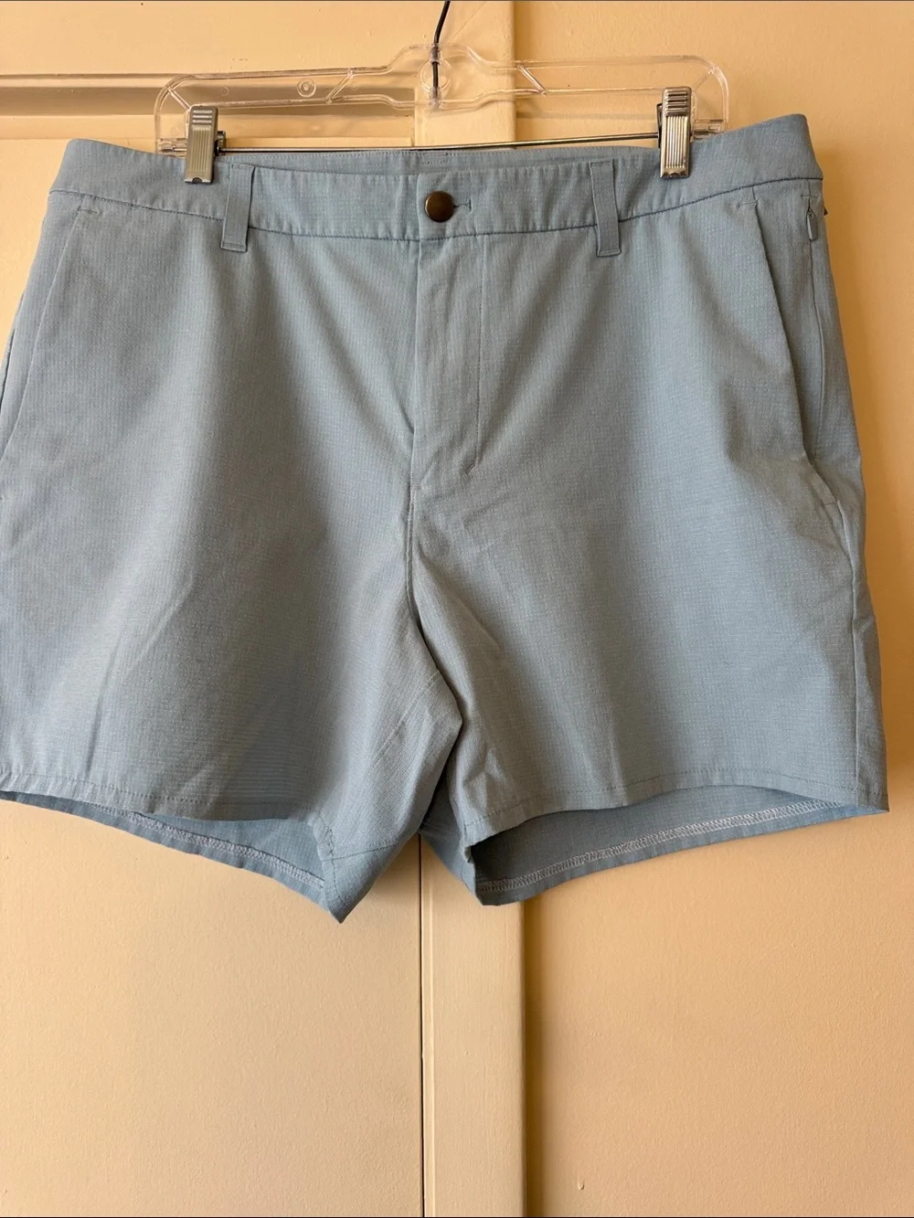 lululemon athletica Light Blue Flat-Front Men's Shorts